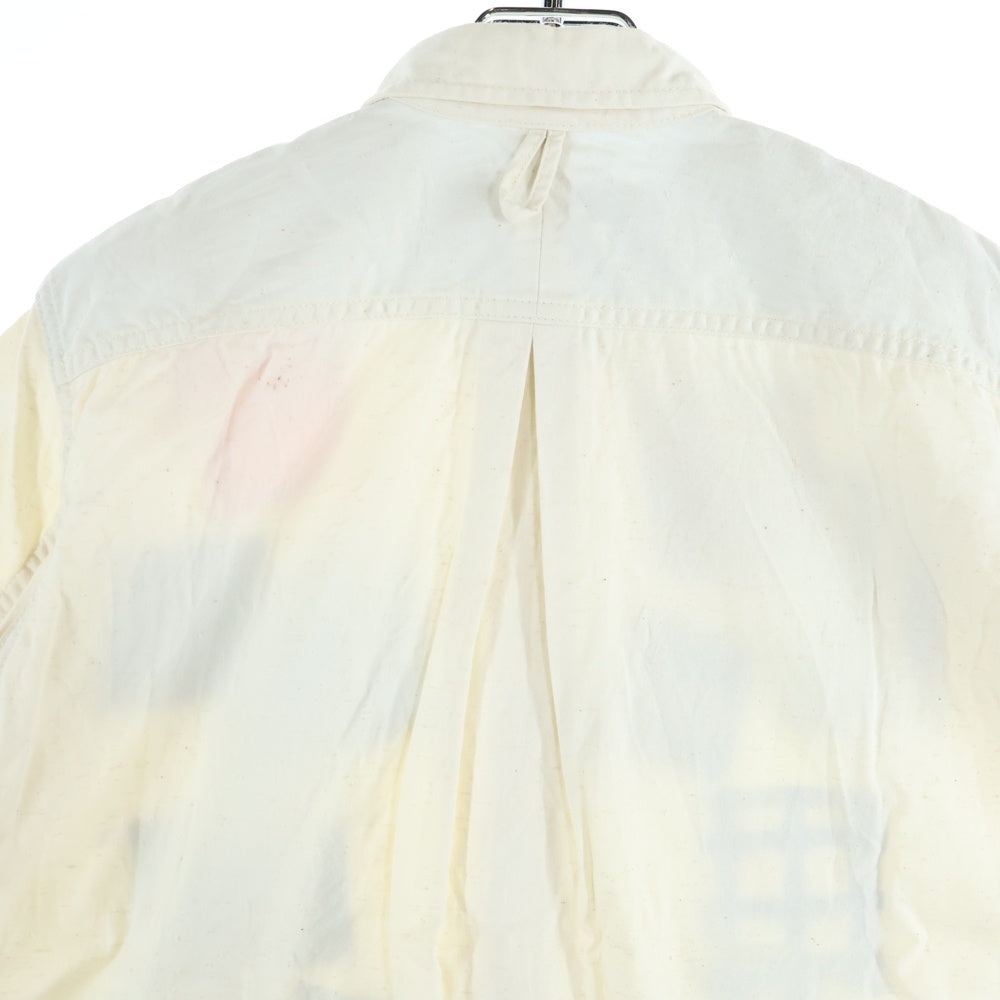 COMME des GARCONS JUNYA WATANABE MAN(コムデギャルソンジュンヤワタナベマン) 20SS AD2019 パッチワーク刺繍加工 半袖コットンシャツ ホワイト WE-B012