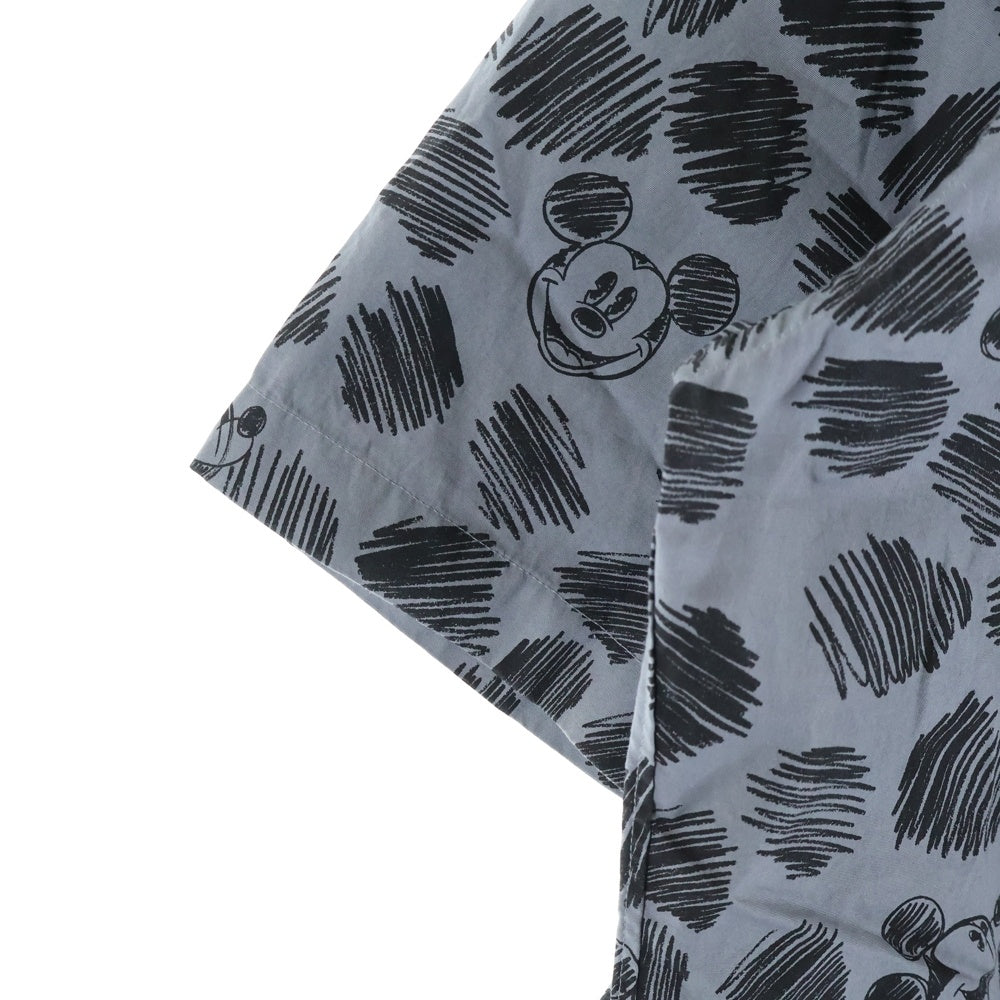 COMME des GARCONS HOMME DEUX(コムデギャルソン オムドゥ) 22SS AD2021 DISNEY ディズニー ミッキー総柄 半袖ボタンシャツ グレー DI-B037