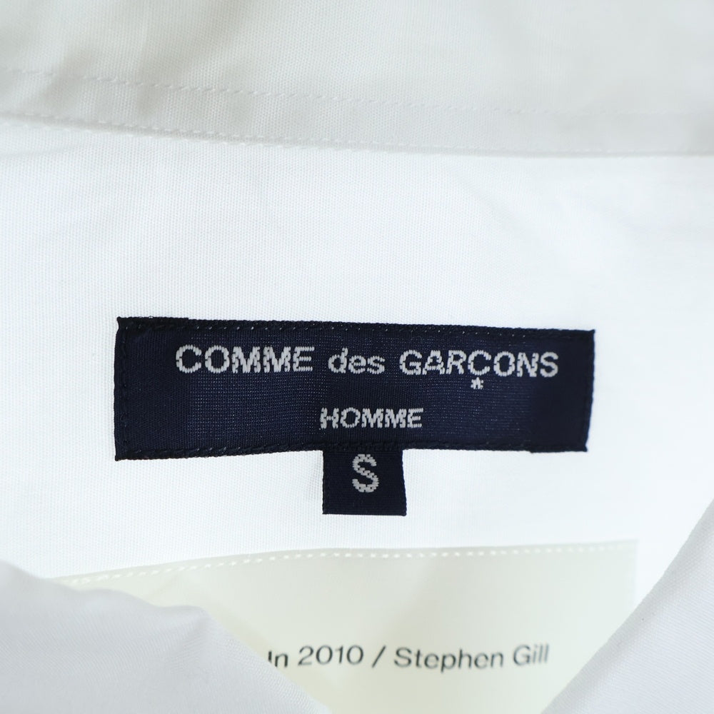 COMME des GARCONS HOMME(コムデギャルソンオム) 24SS AD2023 STEPHEN GILL ステーブンギル フロントフォトプリント 半袖ボタンシャツ ホワイト HM-B027