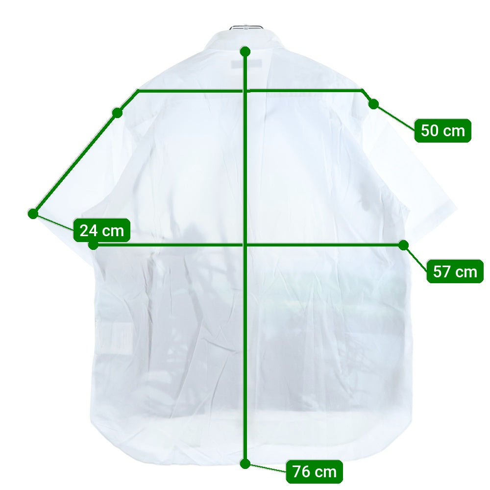 COMME des GARCONS HOMME(コムデギャルソンオム) 24SS AD2023 STEPHEN GILL ステーブンギル フロントフォトプリント 半袖ボタンシャツ ホワイト HM-B027