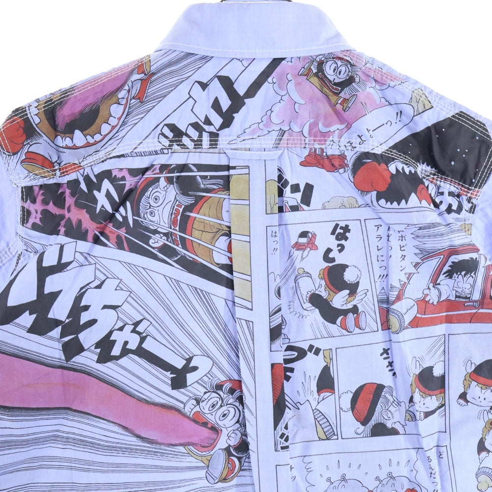 COMME des GARCONS JUNYA WATANABE MAN(コムデギャルソンジュンヤワタナベマン) 21SS AD2020 ×Dr.スランプ アラレちゃん コミックプリント 半袖シャツ ブルー WG-B028