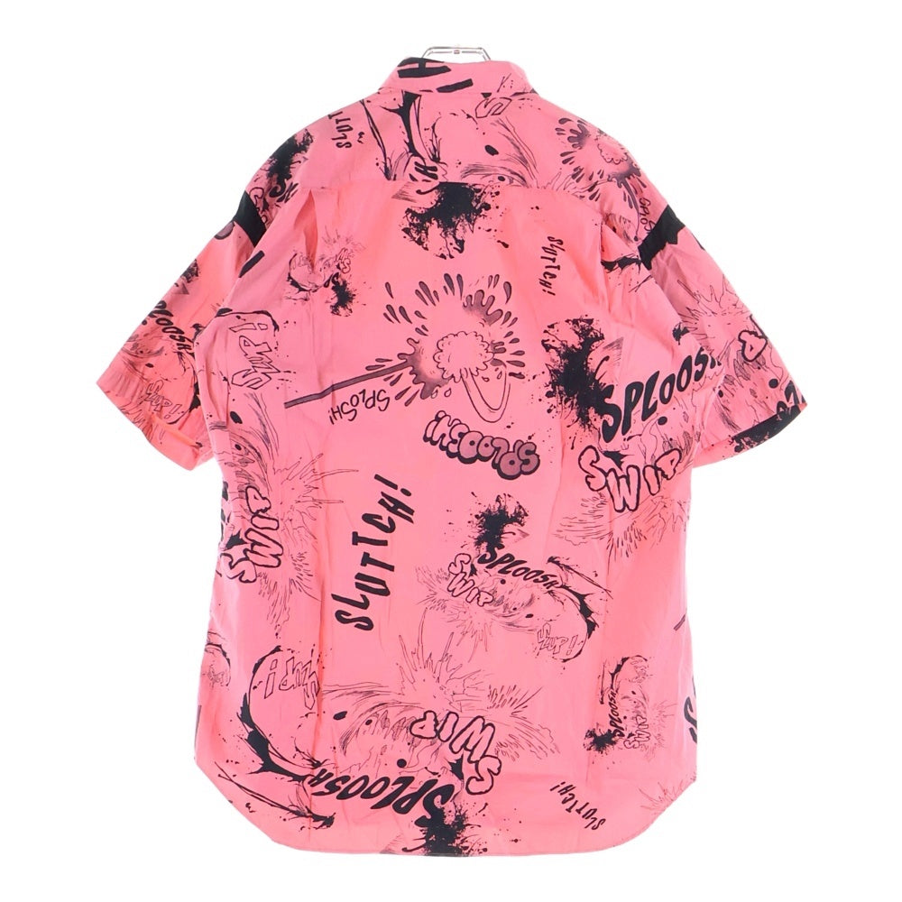 COMME des GARCONS SHIRT(コムデギャルソンシャツ) 総柄 ショートスリーブ コットンシャツ ピンク FI-B050