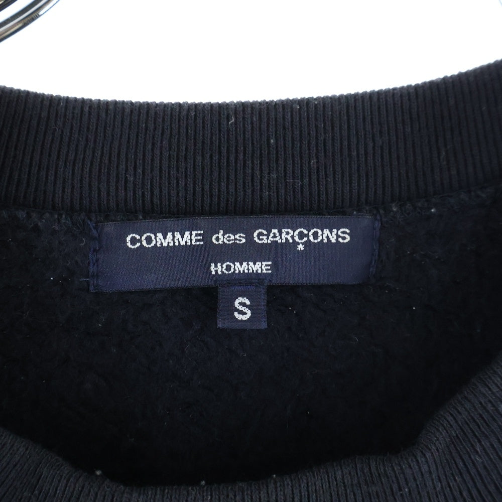 COMME des GARCONS HOMME(コムデギャルソンオム) 20AW AD2020 キルティング切り替え クルーネックスウェットトレーナー ネイビー HF-T024