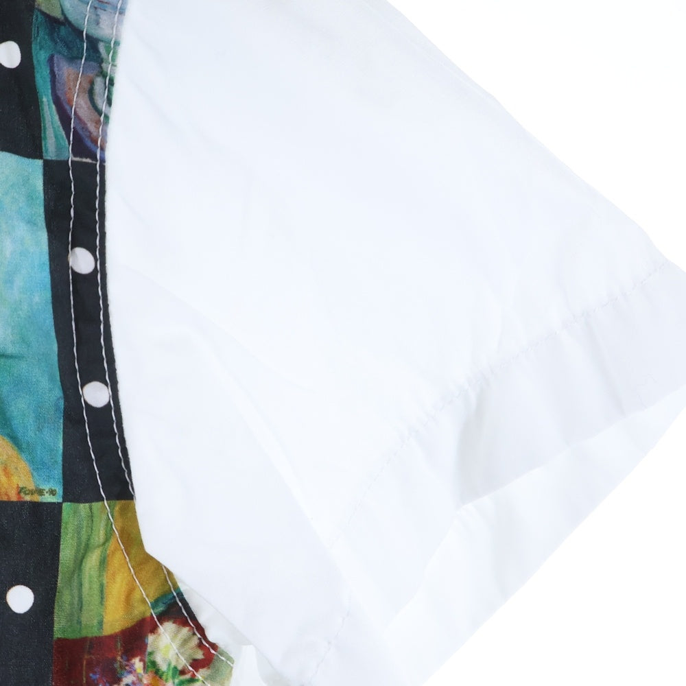 TAO COMME des GARCONS(タオコムデギャルソン) 25SS AD2024 ポルカドット アートデザイン コットン半袖シャツ マルチカラー TO-B018