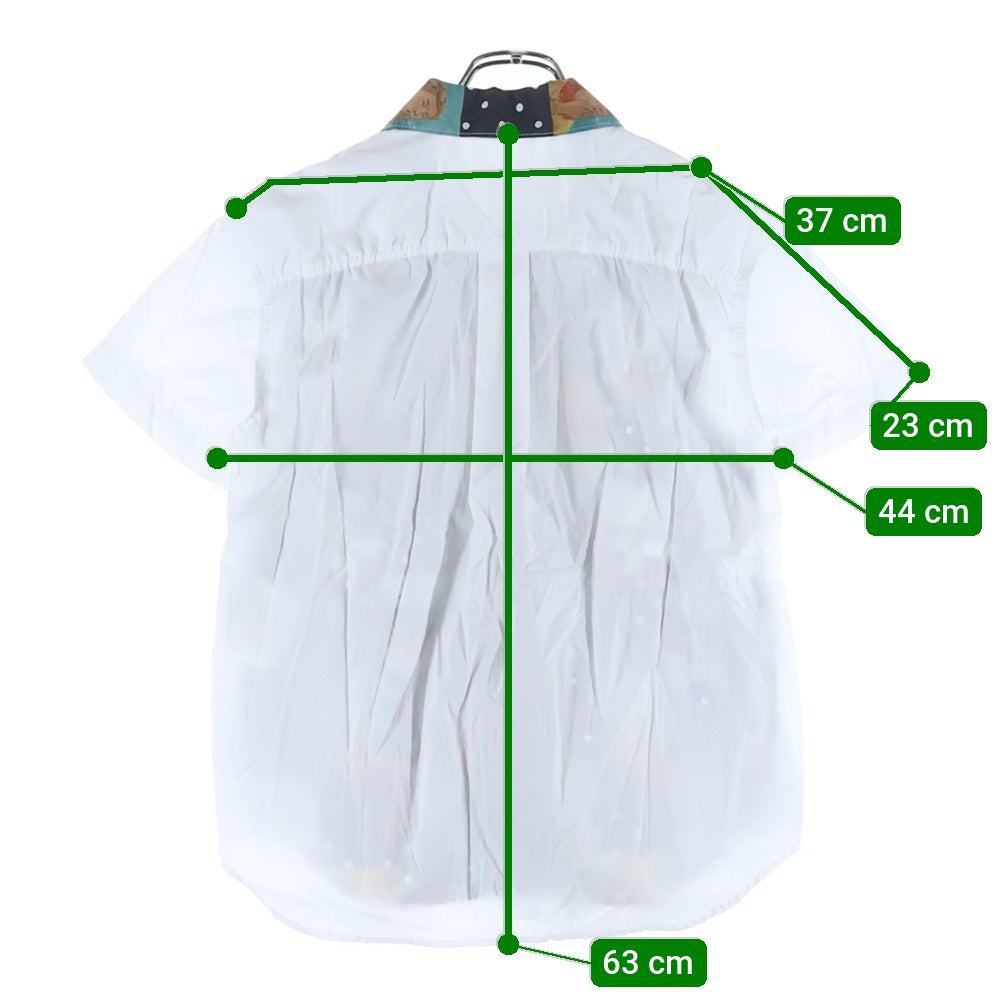 TAO COMME des GARCONS(タオコムデギャルソン) 25SS AD2024 ポルカドット アートデザイン コットン半袖シャツ マルチカラー TO-B018