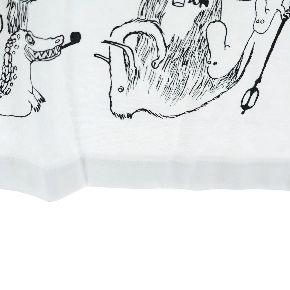 TAO COMME des GARCONS(タオコムデギャルソン) 25SS AD2024 ×TOVE JANSSON SNOKE トーベヤンソン スノーク クルーネック半袖Tシャツ カットソー ホワイト TO-T009