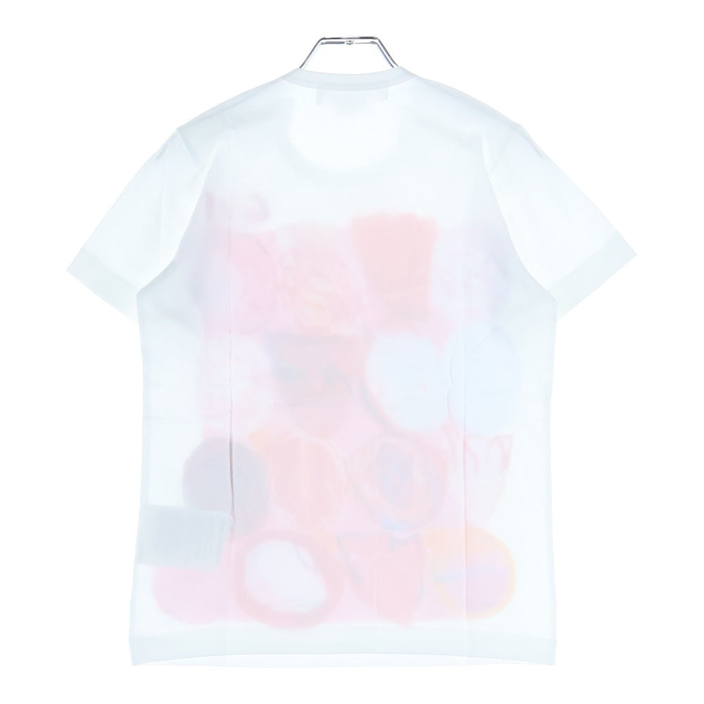 COMME DES GARCONS GIRL(コムデギャルソンガール) 25AW AD2025 吉野マオ 花畑 クルーネック半袖Tシャツ カットソー レディース ホワイト/ピンク NP-T014