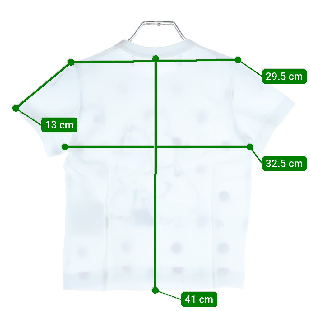 TAO COMME des GARCONS(タオコムデギャルソン) 25SS AD2024 ×TOVE JANSSON トーベヤンソン ドット柄 クルーネック半袖Tシャツ カットソー キッズ ホワイト/レッド TO-T012