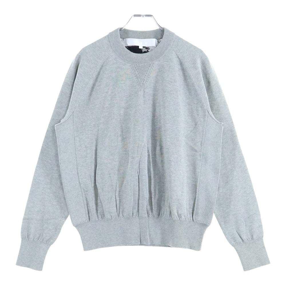 TAO COMME des GARCONS(タオコムデギャルソン) 25SS AD2024 バック刺繍 クルーネックニットセーター グレー TO-N013