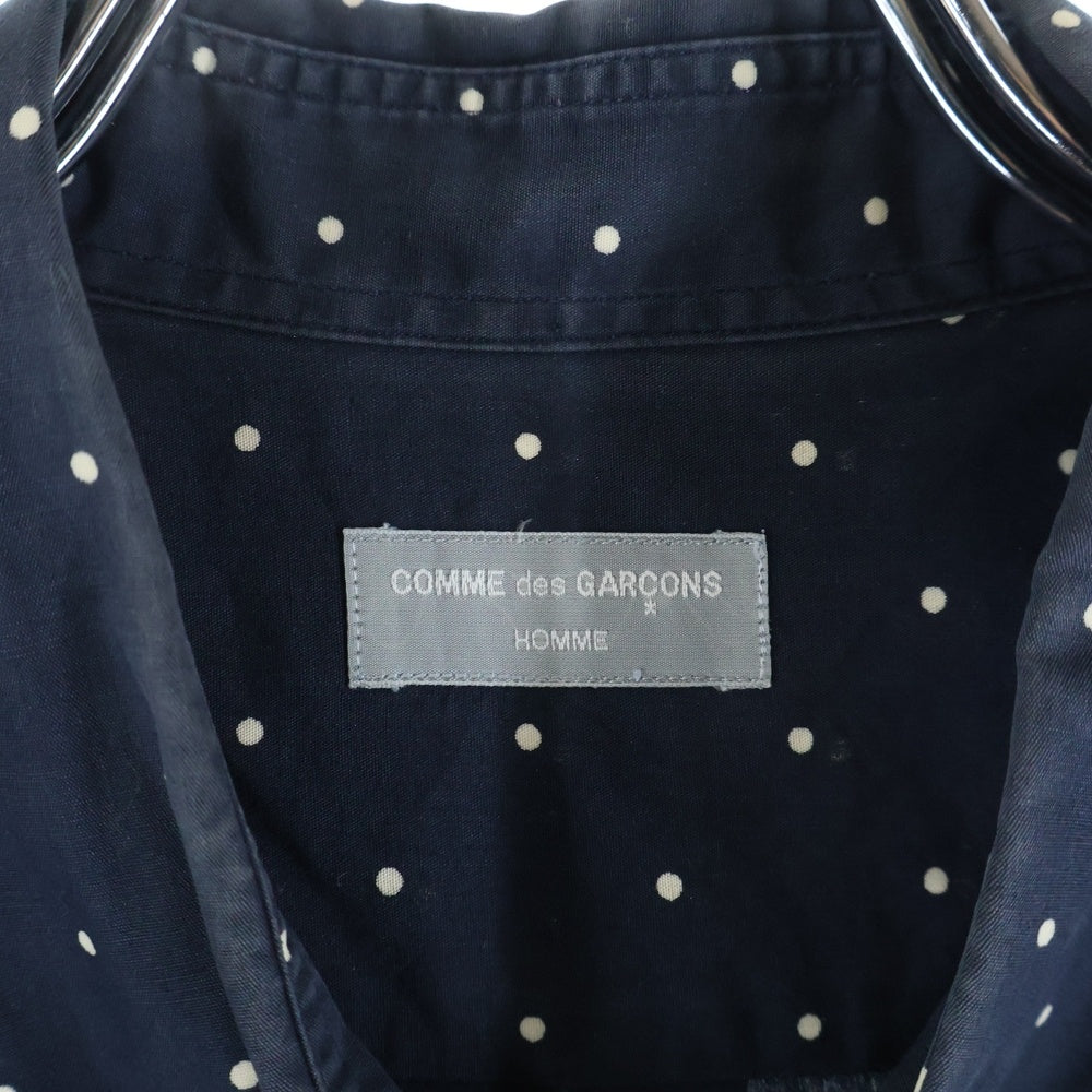 COMME des GARCONS HOMME(コムデギャルソンオム) 90S 銀タグ ドット 長袖 シャツ ネイビー
