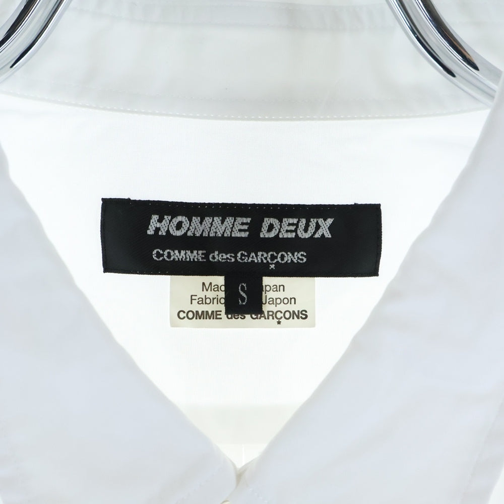 COMME des GARCONS HOMME DEUX(コムデギャルソン オムドゥ) AD2019 スタンダードカラー ポケット 半袖 シャツ ホワイト DZ‐B517