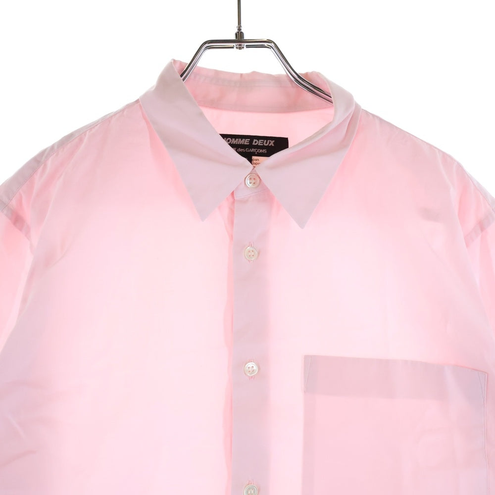 COMME des GARCONS HOMME DEUX(コムデギャルソン オムドゥ) 19SS AD2018 スタンダードカラー 長袖シャツ ピンク DC‐B042