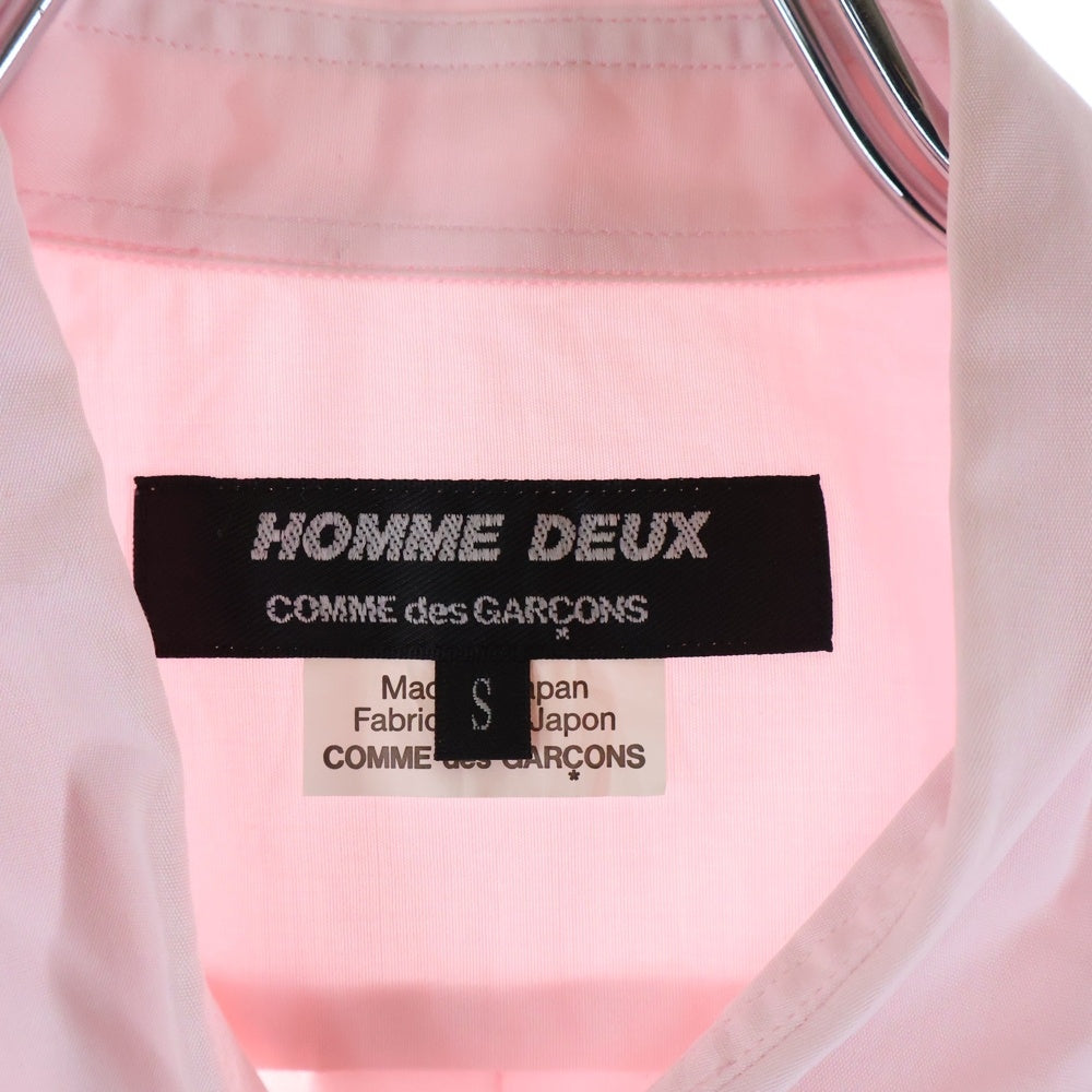 COMME des GARCONS HOMME DEUX(コムデギャルソン オムドゥ) 19SS AD2018 スタンダードカラー 長袖シャツ ピンク DC‐B042