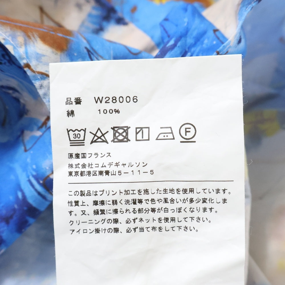 COMME des GARCONS SHIRT(コムデギャルソンシャツ) 20AW × FUTURA フューチュラ 総柄 グラフィック 長袖 シャツ ブルー W28006