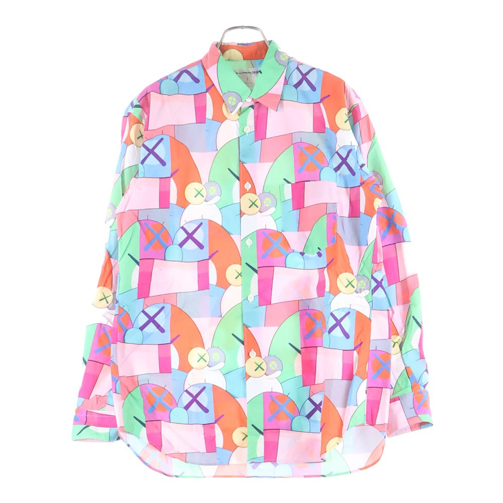 COMME des GARCONS SHIRT(コムデギャルソンシャツ) 21AW ×KAWS カウズ 総柄 長袖 シャツ マルチ FH-B019