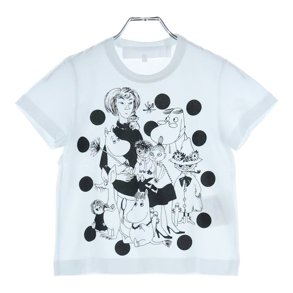 TAO COMME des GARCONS(タオコムデギャルソン) 25SS AD2024 ×MOOMIN ムーミン フロントプリント クルーネック半袖Tシャツ カットソー キッズ ホワイト TO-T011