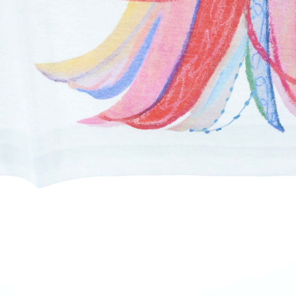 COMME DES GARCONS GIRL(コムデギャルソンガール) 25AW AD2025 吉野マオ 限定 花束 クルーネック半袖Tシャツ カットソー レッド ホワイト/レッド NP-T013 レディース