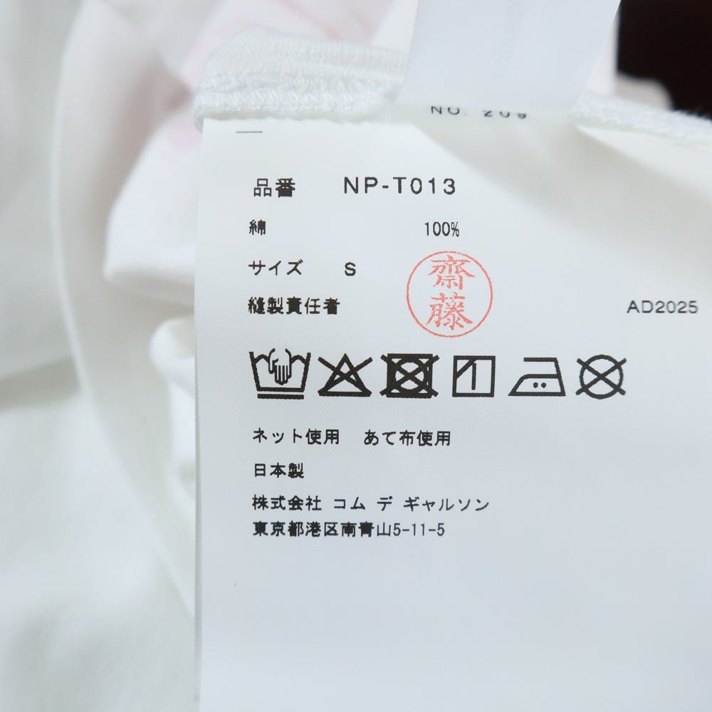 COMME DES GARCONS GIRL(コムデギャルソンガール) 25AW AD2025 吉野マオ 限定 花束 クルーネック半袖Tシャツ カットソー レッド ホワイト/レッド NP-T013 レディース