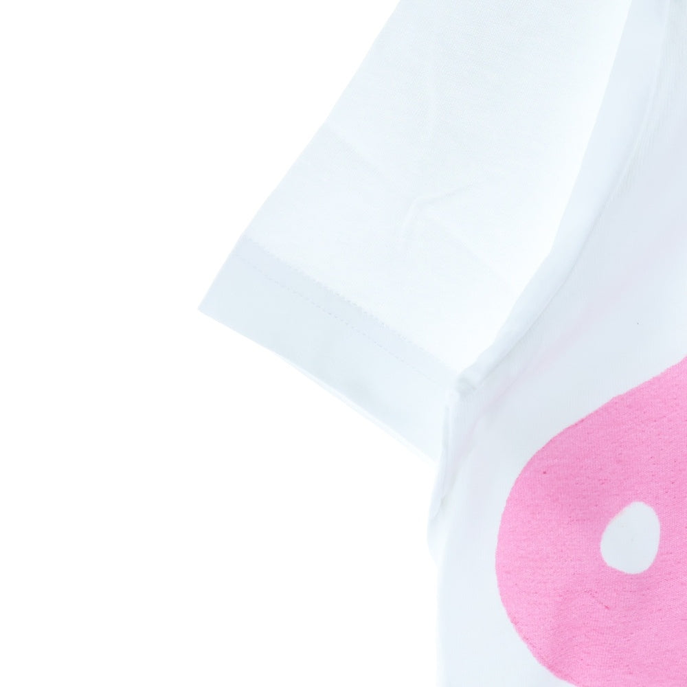 COMME des GARCONS SHIRT(コムデギャルソンシャツ) 23SS フロントデザイン クルーネック半袖Tシャツ カットソー レディース ホワイト/ピンク/ベージュ FK-T004