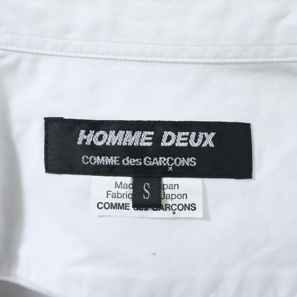 COMME des GARCONS HOMME DEUX(コムデギャルソン オムドゥ) AD2019 半袖ボタンシャツ ホワイト DZ-B517