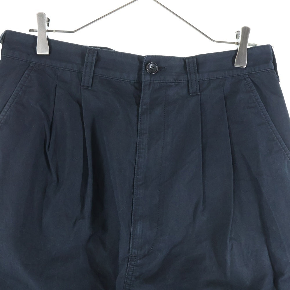 COMME des GARCONS HOMME(コムデギャルソンオム) 21SS AD2020 2タック ナイロン混 ワイドパンツ ブラック HG-P018