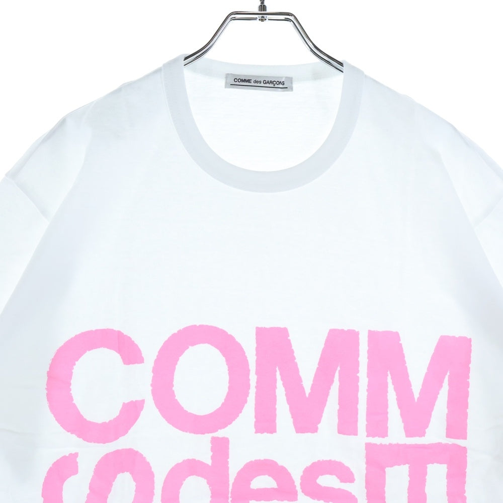 COMME des GARCONS(コムデギャルソン) 24AW AD2024 フロントロゴ クルーネック半袖Tシャツ カットソー ホワイト ON-T112