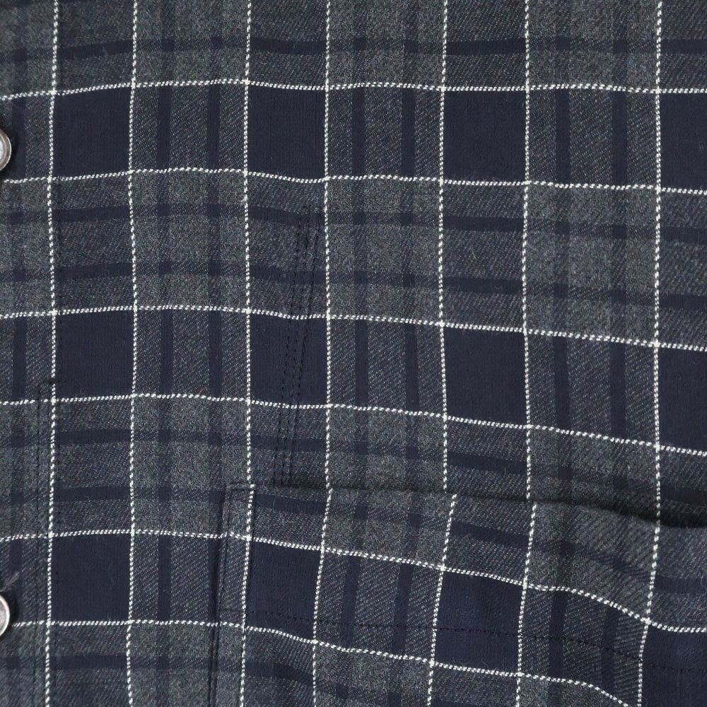 COMME des GARCONS JUNYA WATANABE MAN(コムデギャルソンジュンヤワタナベマン) 22AW AD2022 バック総柄 長袖チェックシャツ ブラック WJ-B024