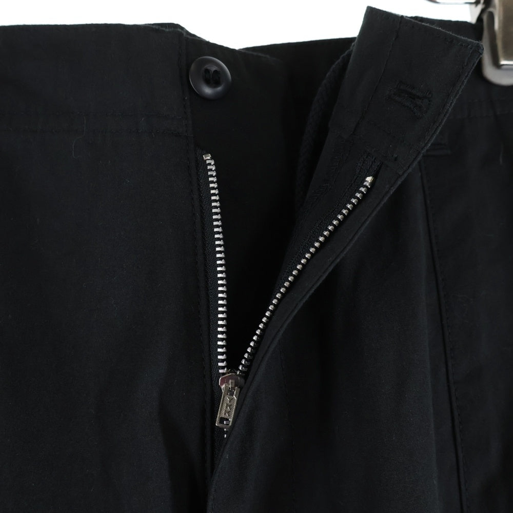 COMME des GARCONS HOMME(コムデギャルソンオム) 25SS AD2025 コンパクトウェザー ワイドカーゴパンツ ブラック HO-P011