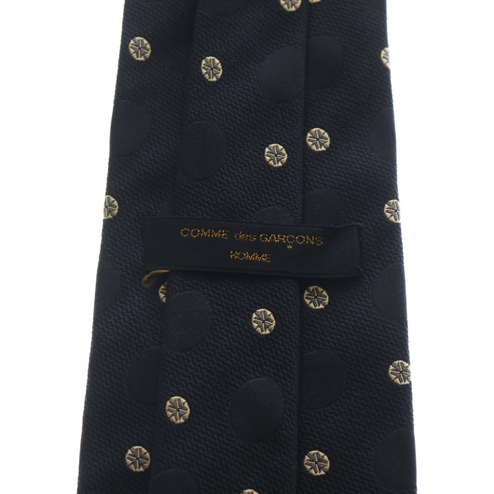 COMME des GARCONS HOMME(コムデギャルソンオム) 水玉 シルク ネクタイ ブラック