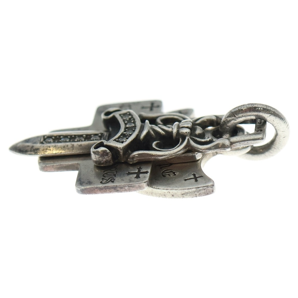 CHROME HEARTS(クロムハーツ) 3TRINKETS A/P DMND 3トリンケッツ アフター PAVEダイヤ ペンダントトップ シルバー レディース