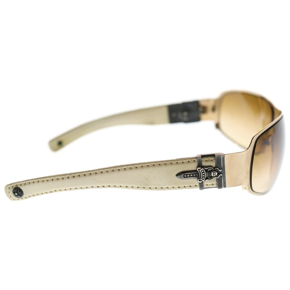 CHROME HEARTS(クロムハーツ) DEVIANT II デヴィアント II ダガー レザー レギュラーフィット サングラス アイウェア 眼鏡 ホワイト レディース