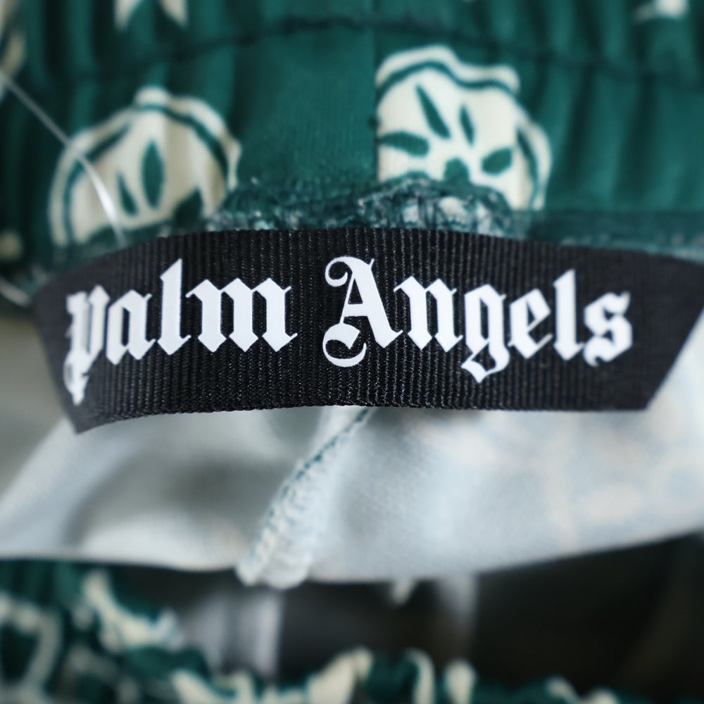 Palm Angels(パームエンジェルス) BANDANA TRACK PANTS ペイズリーパターン サイドライン バンダナ トラックパンツ グリーン PMCA007F21FAB005