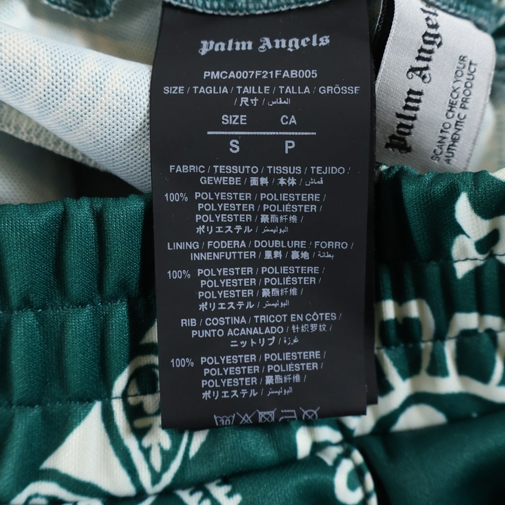 Palm Angels(パームエンジェルス) BANDANA TRACK PANTS ペイズリーパターン サイドライン バンダナ トラックパンツ グリーン PMCA007F21FAB005