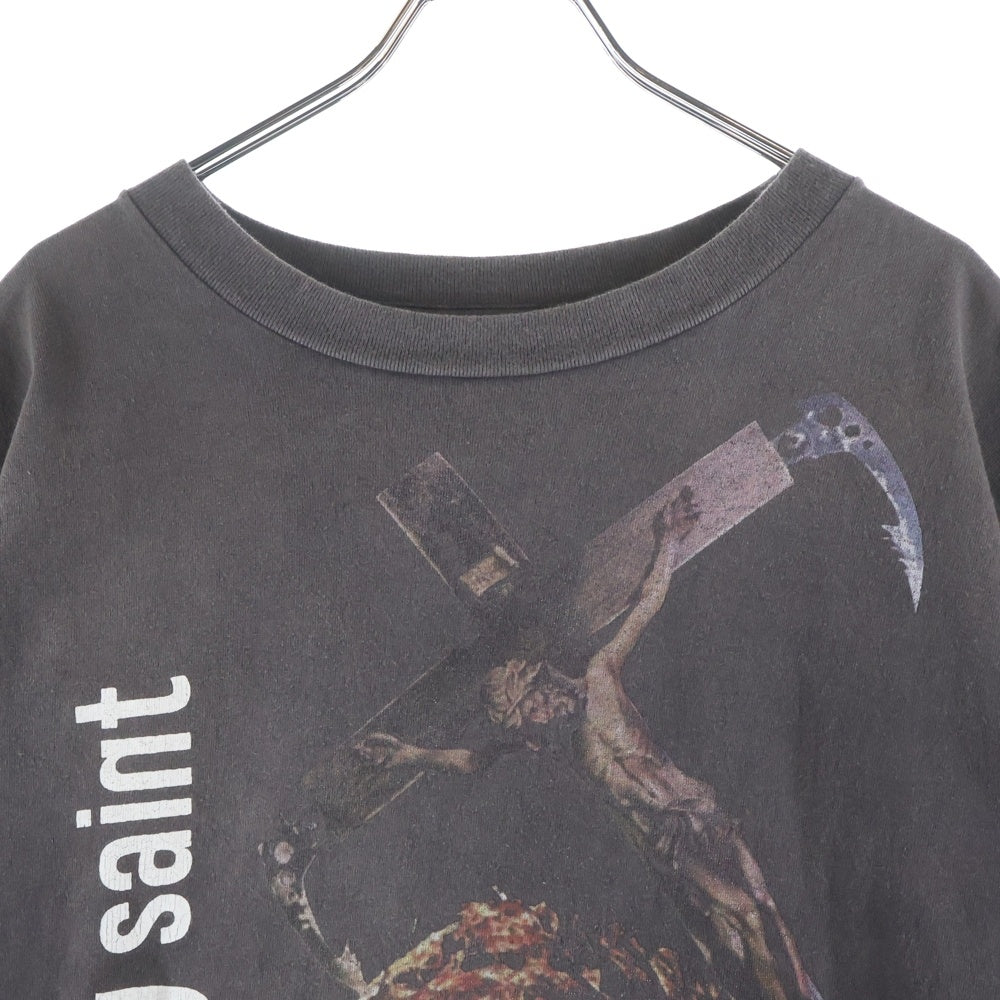 SAINT MICHAEL(セントマイケル) 22SS ANCHOR SS TEE アンカー クルーネック半袖Tシャツ カットソー ブラック SM-S22-0000-009