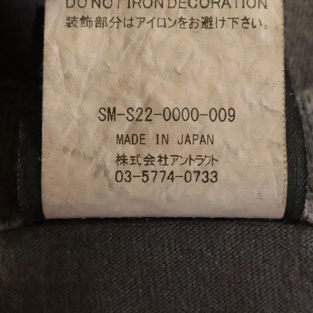 SAINT MICHAEL(セントマイケル) 22SS ANCHOR SS TEE アンカー クルーネック半袖Tシャツ カットソー ブラック SM-S22-0000-009