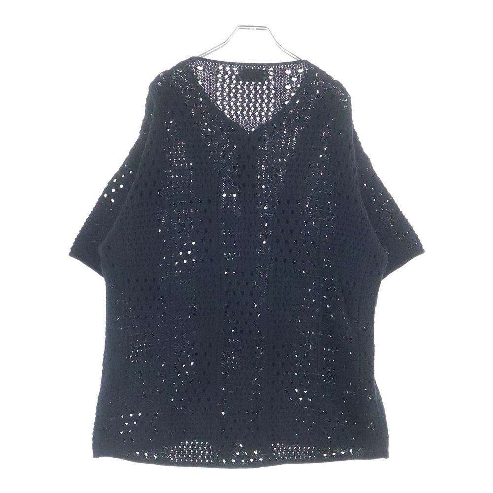 ASKYURSELF(アスクユアセルフ) フロントデザイン ショートスリーブ ベースボールシャツ ブラック