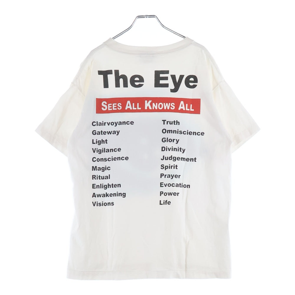 SAINT MICHAEL(セントマイケル) 21SS SS TEE EYE アイプリント クルーネック半袖Tシャツ カットソー ホワイト SM-S21-0000-003