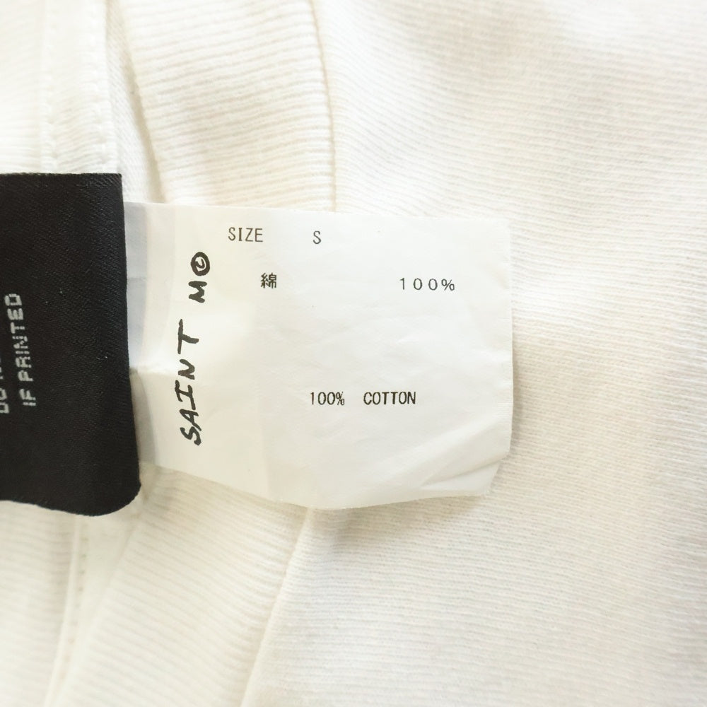 SAINT MICHAEL(セントマイケル) 21SS SS TEE EYE アイプリント クルーネック半袖Tシャツ カットソー ホワイト SM-S21-0000-003