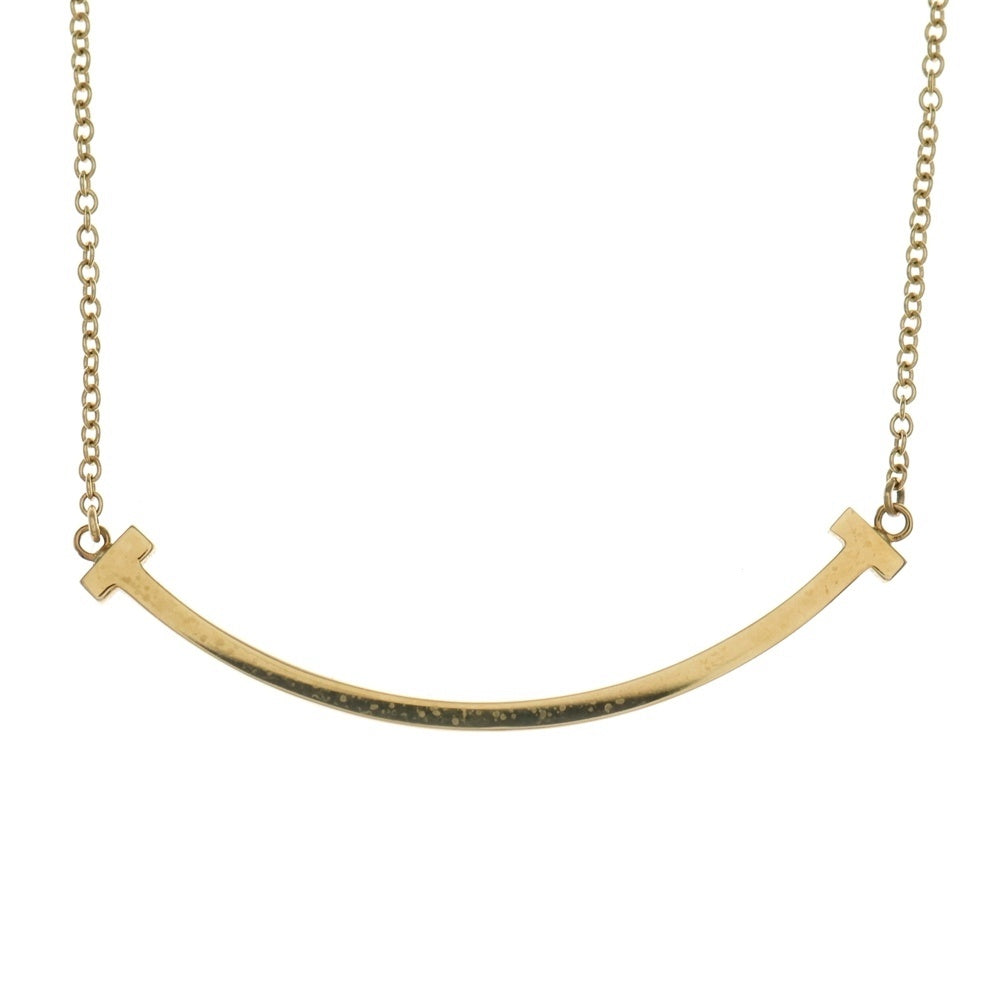 TIFFANY & Co.(ティファニー) 18KYG Tスマイル ネックレス ペンダント ゴールド レディース