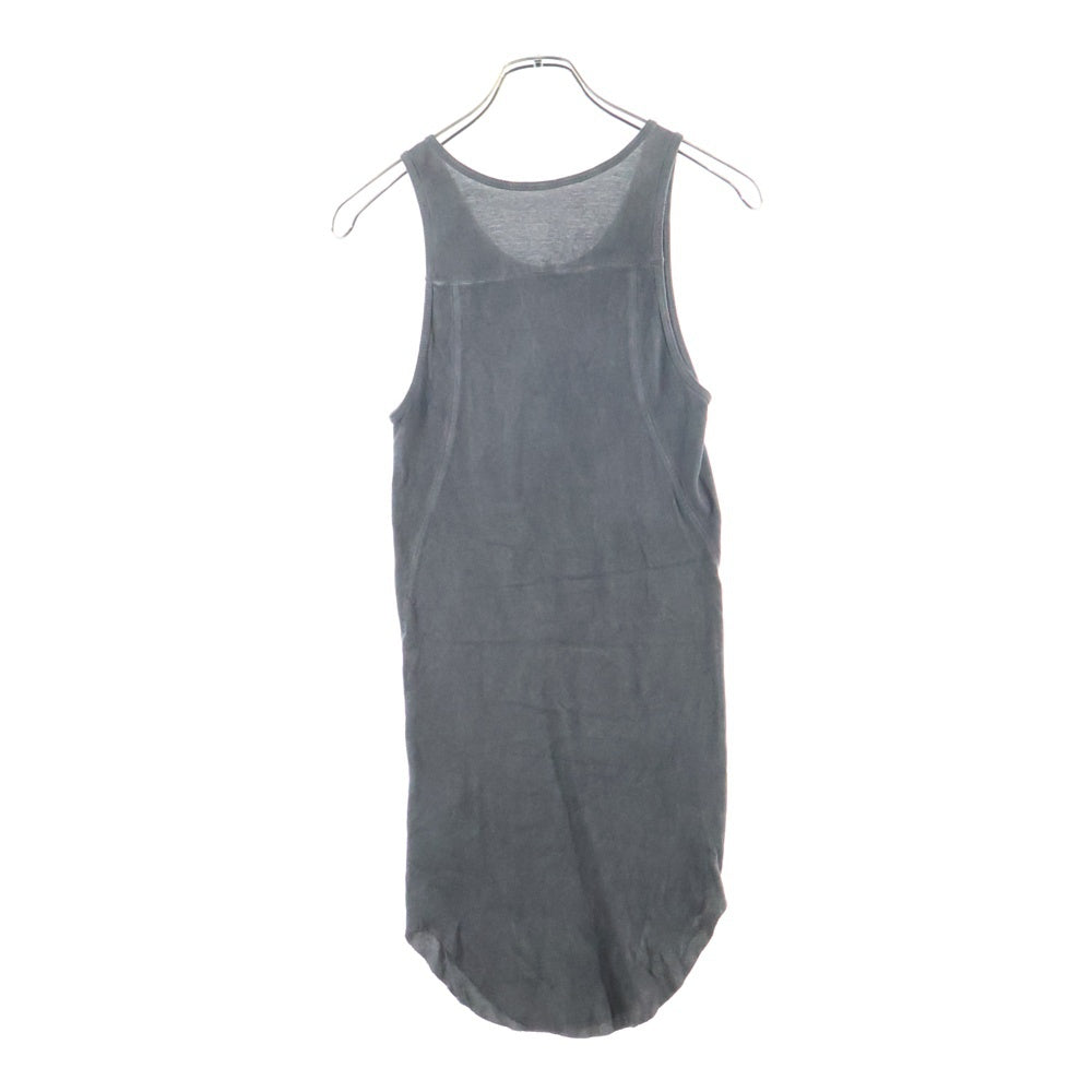 D.HYGEN(ディーハイゲン) COLD DYED COTTON RAYON RIB TANKTOP コールドダイ コットンレーヨン リブタンクトップ ノースリーブカットソー チャコール ST101-0922S
