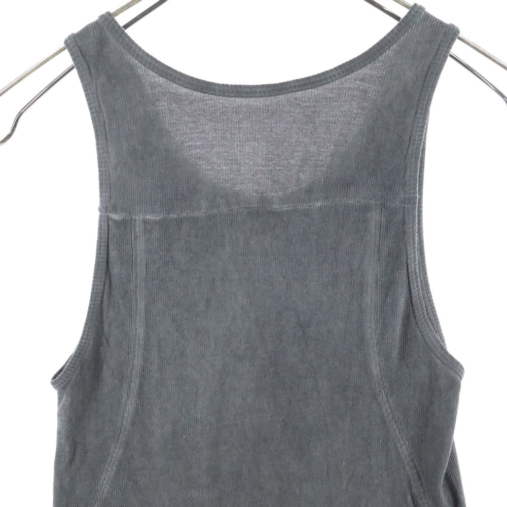 D.HYGEN(ディーハイゲン) COLD DYED COTTON RAYON RIB TANKTOP コールドダイ コットンレーヨン リブタンクトップ ノースリーブカットソー チャコール ST101-0922S