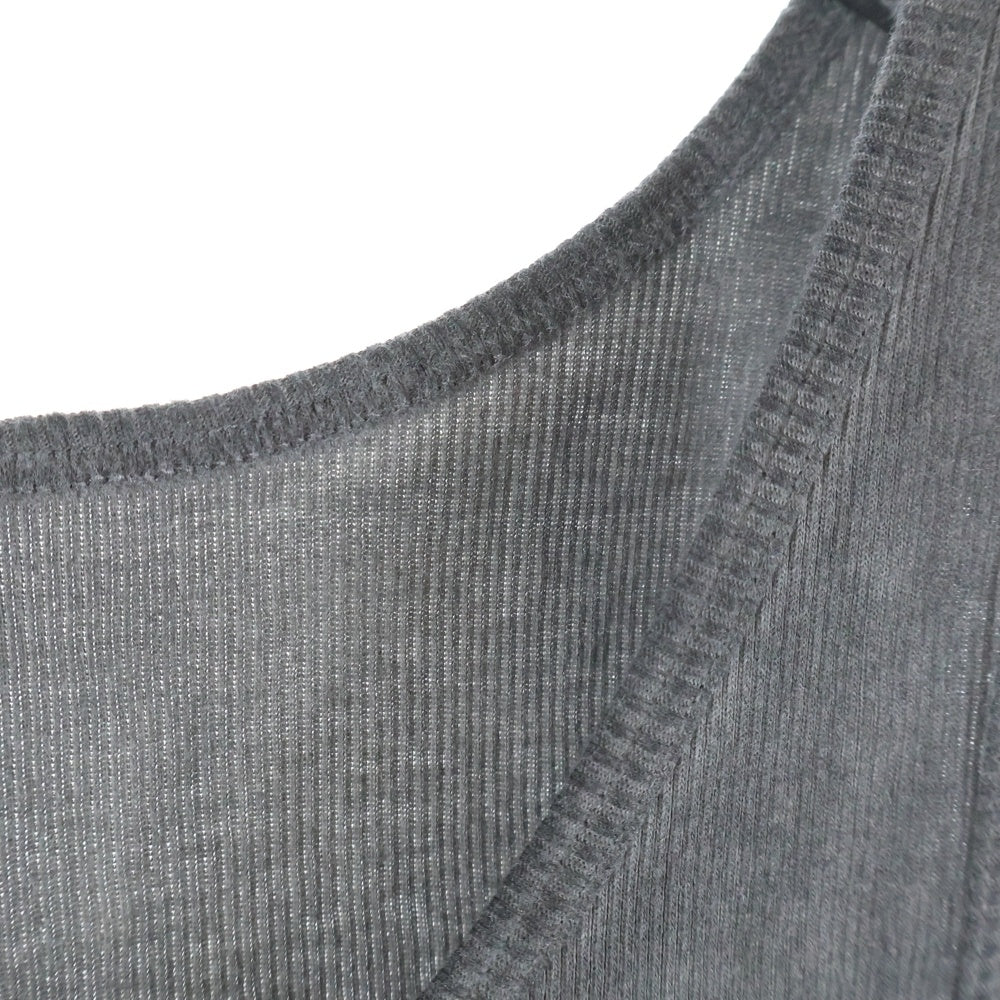 D.HYGEN(ディーハイゲン) COLD DYED COTTON RAYON RIB TANKTOP コールドダイ コットンレーヨン リブタンクトップ ノースリーブカットソー チャコール ST101-0922S