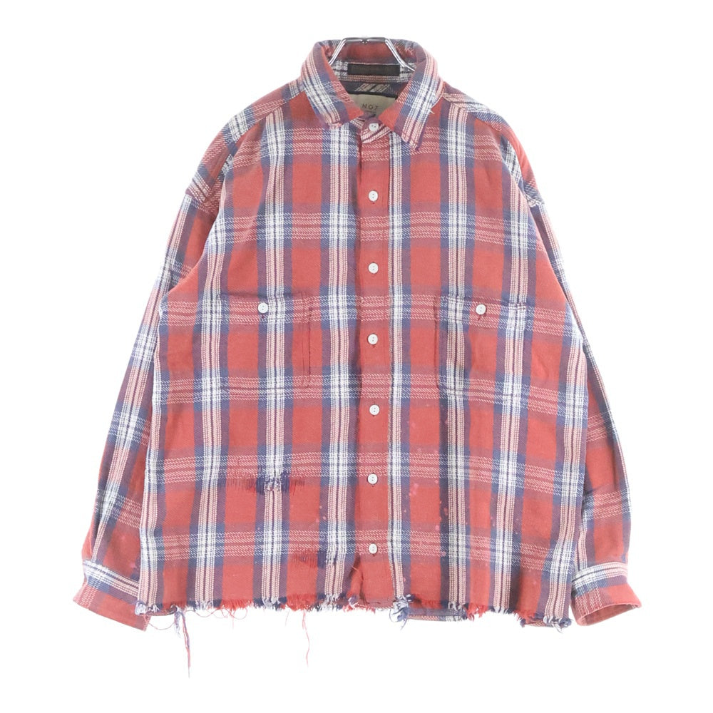 FULLCOUNT(フルカウント) 24AW ×N/07 ORIGINAL CHECK FLANNEL SHIRT エヌゼロナナ ヴィンテージ加工 チェックブランネルシャツ レッド 24AW-NFC-SH-003