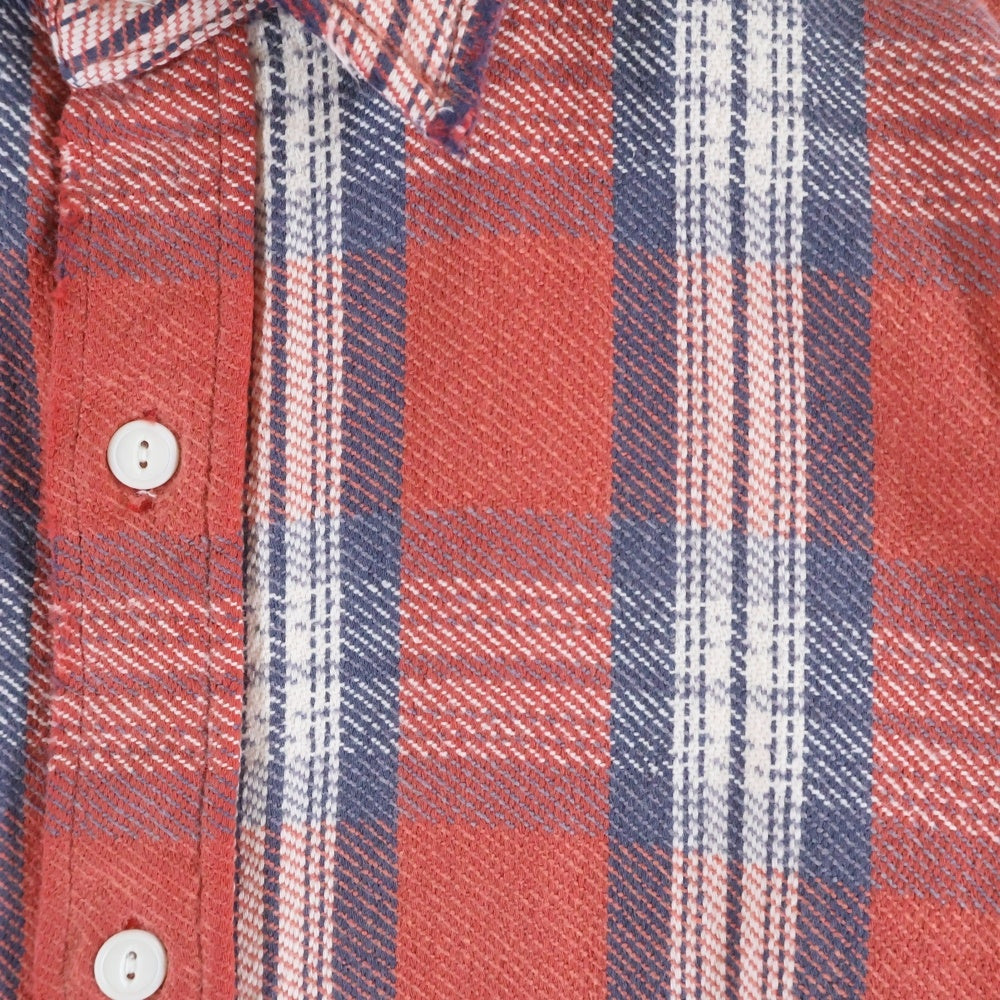 FULLCOUNT(フルカウント) 24AW ×N/07 ORIGINAL CHECK FLANNEL SHIRT エヌゼロナナ ヴィンテージ加工 チェックブランネルシャツ レッド 24AW-NFC-SH-003