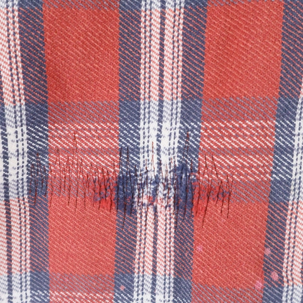 FULLCOUNT(フルカウント) 24AW ×N/07 ORIGINAL CHECK FLANNEL SHIRT エヌゼロナナ ヴィンテージ加工 チェックブランネルシャツ レッド 24AW-NFC-SH-003