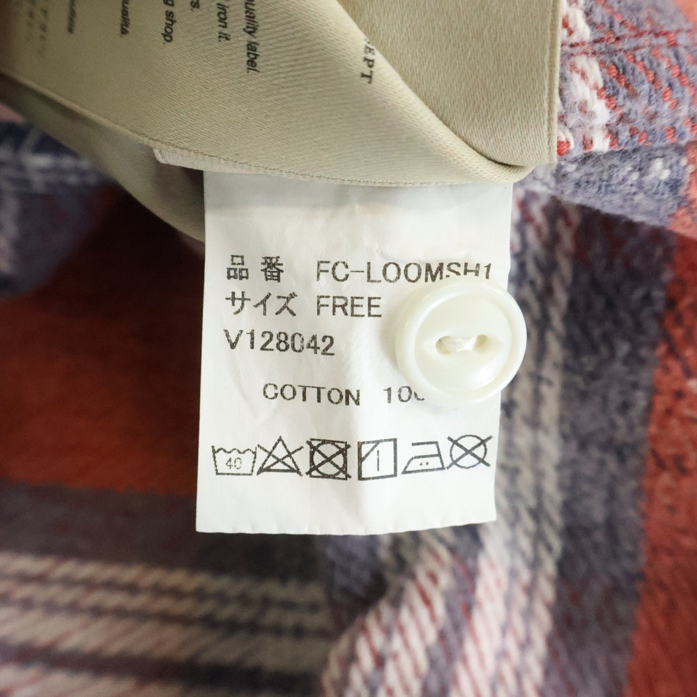 FULLCOUNT(フルカウント) 24AW ×N/07 ORIGINAL CHECK FLANNEL SHIRT エヌゼロナナ ヴィンテージ加工 チェックブランネルシャツ レッド 24AW-NFC-SH-003