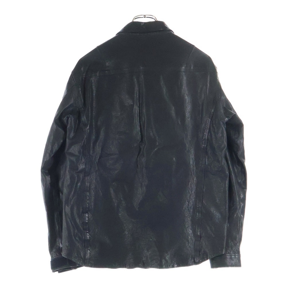 ISAMU KATAYAMA BACKLASH(イサムカタヤマバックラッシュ) JAPAN STEER WHITE+MIMOSA TANNED GARMENT-DYED SHIRT ジャパンステアレザー ミモザ レザー製品染シャツ レザージャケット 2039-04