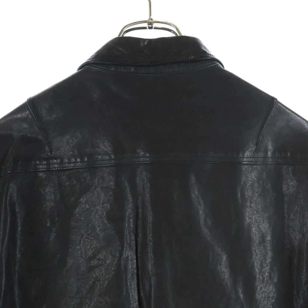 ISAMU KATAYAMA BACKLASH(イサムカタヤマバックラッシュ) JAPAN STEER WHITE+MIMOSA TANNED GARMENT-DYED SHIRT ジャパンステアレザー ミモザ レザー製品染シャツ レザージャケット 2039-04