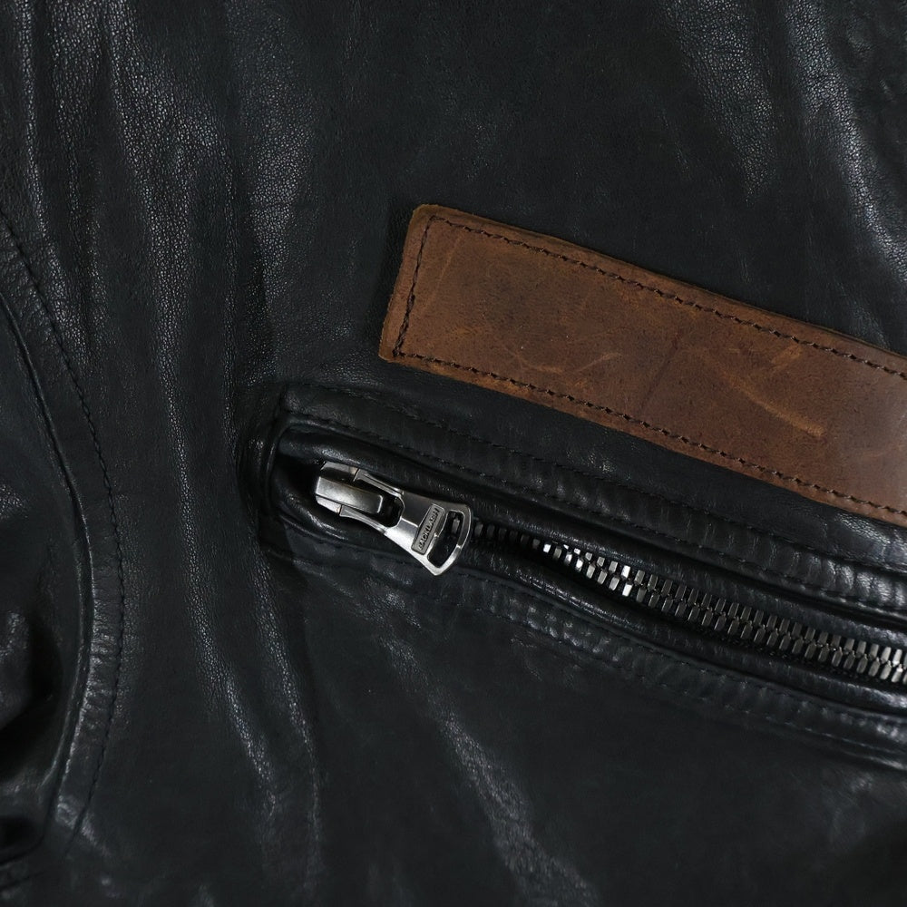 ISAMU KATAYAMA BACKLASH(イサムカタヤマバックラッシュ) JAPAN STEER WHITE+MIMOSA TANNED GARMENT-DYED SHIRT ジャパンステアレザー ミモザ レザー製品染シャツ レザージャケット 2039-04