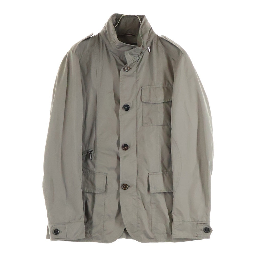 MOORER(ムーレー) PORTO-KM マルチポケット スタンドカラー トレンチコート ブラウン